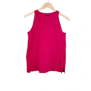 Ann Taylor Pink Halter Sweater Shell Sleeveless XS